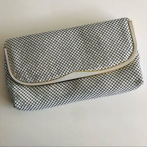 Vintage Handbag White Mesh Chain Mail Purse